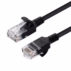 Microconnect V-UTP6A0015S-SLIM, 0.15 m, Cat6a, U/UTP (UTP), RJ-45, RJ-45, Black