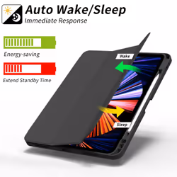 eSTUFF ES68201400-BULK tablet case 32.8 cm (12.9") Folio Black, Transparent - Additional view 4
