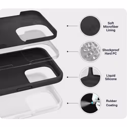 eSTUFF ES67120050-BULK mobile phone Cover iPhone 16 silicone Black - Additional view 7