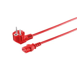 Microconnect MC-SCHUANGC13300R power cable Red 3 m Power plug type E+F C13 coupler