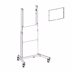 Vivolink VLFS-FLEXI monitor mount / stand 190.5 cm (75") Floor Black - Additional view 2