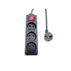 Microconnect MC-PSOO030150FRB power extension 1.5 m 3 AC outlet(s) Indoor Black