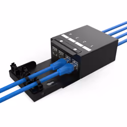 Optimal solution to ensure flexible network cabling in the modern office environment (clean desk)- Robust steel housing with ...