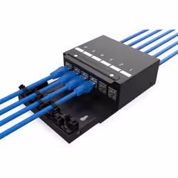 Optimal solution to ensure flexible network cabling in the modern office environment (clean desk)- Robust steel housing with ...