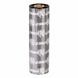 Thermal transfer ribbon. Zebra. 2300. wax. Roll-width: 56.9 mm. Core-width: 58 mm. Core: 12.7 mm. Length: 74 m. Ink side: Out ...