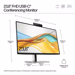 HP Series 5 Pro 23.8 inch FHD USB-C Conferencing Monitor - 524pm - Additional view 5