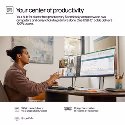 HP Series 5 Pro 27 inch QHD USB-C Conferencing Monitor - 527pm - Additional view 7