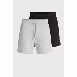 JACK & JONES 2 pack casual cotton jogger lounge shorts in Black & Grey - XL
