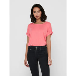 ONLY 15106662 T-shirt Round neckline Short sleeve Elastane, Polyester, Viscose