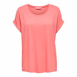 ONLY 15106662 T-shirt Round neckline Short sleeve Elastane, Polyester, Viscose