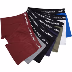 Jack & Jones Mens Boxer Shorts Underwear, Multipack Trunks - 7 Pack - S