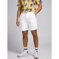 Jack & Jones 12165604, Adult, White, XXL, Cotton, Elastane, Do not bleach, Natural drying