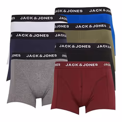 Jack & Jones Mens Boxer Shorts Underwear, Multipack Trunks - 7 Pack - XL