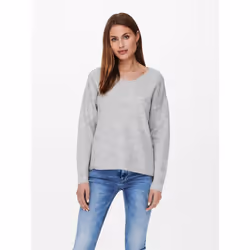 ONLY 15204588, Pullover, Adult, Female, Grey, Grey / Light Grey Melange, S