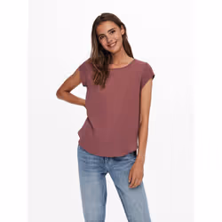 ONLY 15142784, Adult, Female, Brown, Red, Rose, Red / Rose Brown, Monochromatic, Short sleeve