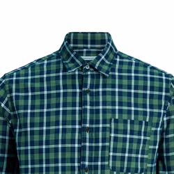 Jack&Jones Men's Casual Checked Shirt, Button Cuff - L, Forest Night