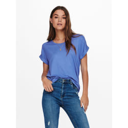 ONLY 15106662 T-shirt Round neckline Short sleeve Elastane, Polyester, Viscose