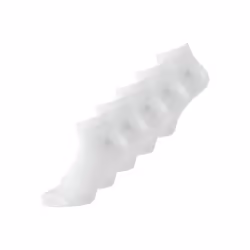 Jack & Jones 5-Pack Socks, Sneaker socks, White, Adult, Unisex, Ankle length, Polyester, Viscose, Cotton, Elastane