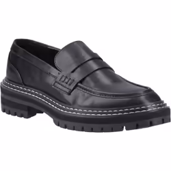 ) ONLY Beth-3 Polyurethane Women's Black Loafers - Black, 6 (Adults'