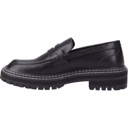 ) ONLY Beth-3 Polyurethane Women's Black Loafers - Black, 6 (Adults'
