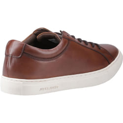 ) Jack & Jones Galaxy Leather Men's Cognac Trainers - Brown, 12 (Adults'