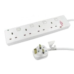 Microconnect RB-05-4GANGSWD power extension 5 m 4 AC outlet(s) Indoor White