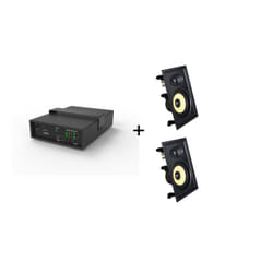 Vivolink Audiopack Subwoofer + 2 x premium in-wall speakers (Limited Bundle Pack Offer) Black Wired