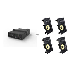 Vivolink Audiopack Subwoofer + 4 x premium in-wall speakers - (Limited Bundle Pack Offer) Black Wired