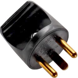 Microconnect Power Plug (round), Black power plug adapter Type K (DK)