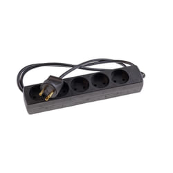 Microconnect Danish power strip 5-way 1,5 m black (for installation with detachable plug) power extension 1.5 m 5 AC outlet(s)