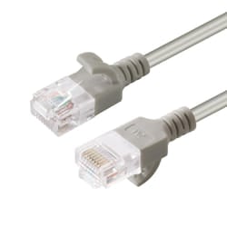 Microconnect U/UTP CAT6A Slim 20M Grey networking cable U/UTP (UTP)