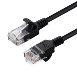 Microconnect U/UTP CAT6A Slim 20M Black networking cable U/UTP (UTP)
