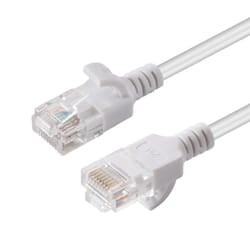 Microconnect U/UTP CAT6A Slim 20M White networking cable U/UTP (UTP)