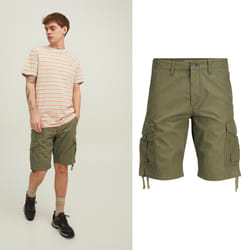 Jack & Jones Men's Cargo Shorts, Olive Night - S