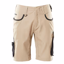 MASCOT 18349-230-5509-C42, Shorts, Any gender, C42, 5509 - Light Khaki/Black, 680 mm, Cotton, Polyester