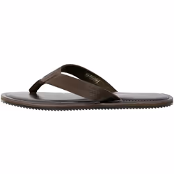 ) Jack & Jones Washton Leather Men's Brown Stone Flip Flops - Brown, 7 (Adults'