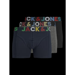 Jack & Jones Ethan Trunks 3 Pack - Dark Grey Melange, X-Large