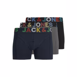 Jack & Jones Ethan Trunks 3 Pack - Dark Grey Melange, Medium