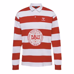 2024-2025 Denmark Rugby Striped Polo Shirt (Red) - M