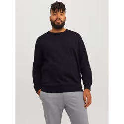Jack & Jones 12250588_2161.3164, Black, EU5XL, US3XL, Round neckline, Long sleeve, Maximum temperature 40°C (104°F), gentle p ...