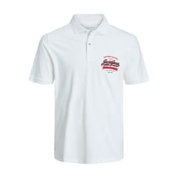 Jack & Jones Logo Polo T-Shirt - White, Small