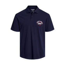 Jack & Jones Logo Polo T-Shirt - Navy blazer, Small