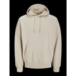 Jack & Jones Jjecharge Sweat Hood Noos-White Melange-XX-Large - Moonbeam, Large