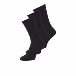 Jack & Jones 12260081, Knee socks, Black, Adult, One Size, Sportive, Cotton, Elastane, Polyester