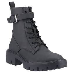 ) ONLY Betty-8 Polyurethane Women's Black Boots - Black, 4 (Adults'