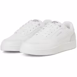 ) Jack & Jones Ealing Polyurethane Men's White Silver Trainers - White, 12 (Adults'