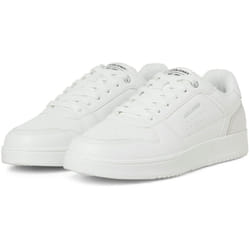 ) Jack & Jones Ealing Polyurethane Men's White Silver Trainers - White, 10 (Adults'