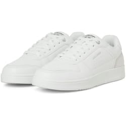 ) Jack & Jones Ealing Polyurethane Men's White Silver Trainers - White, 7 (Adults'