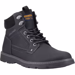 ) Jack & Jones Stratford Polyurethane Men's Anthracite Boots - Black, 10 (Adults'