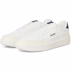 ) Jack & Jones Bounce Polyurethane Men's White/Navy Blazer Trainers - White, 8 (Adults'
